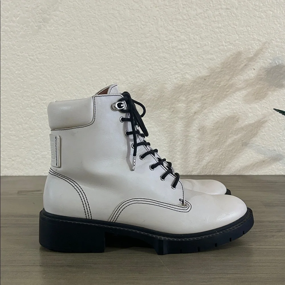 Coach Restored Lorimer Bootie Size 9.5 in Chalk White - Picture 3 of 14